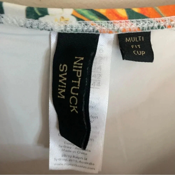 Niptuck Orange Brown One Piece  Bathing Suit 12 - Picture 4 of 8